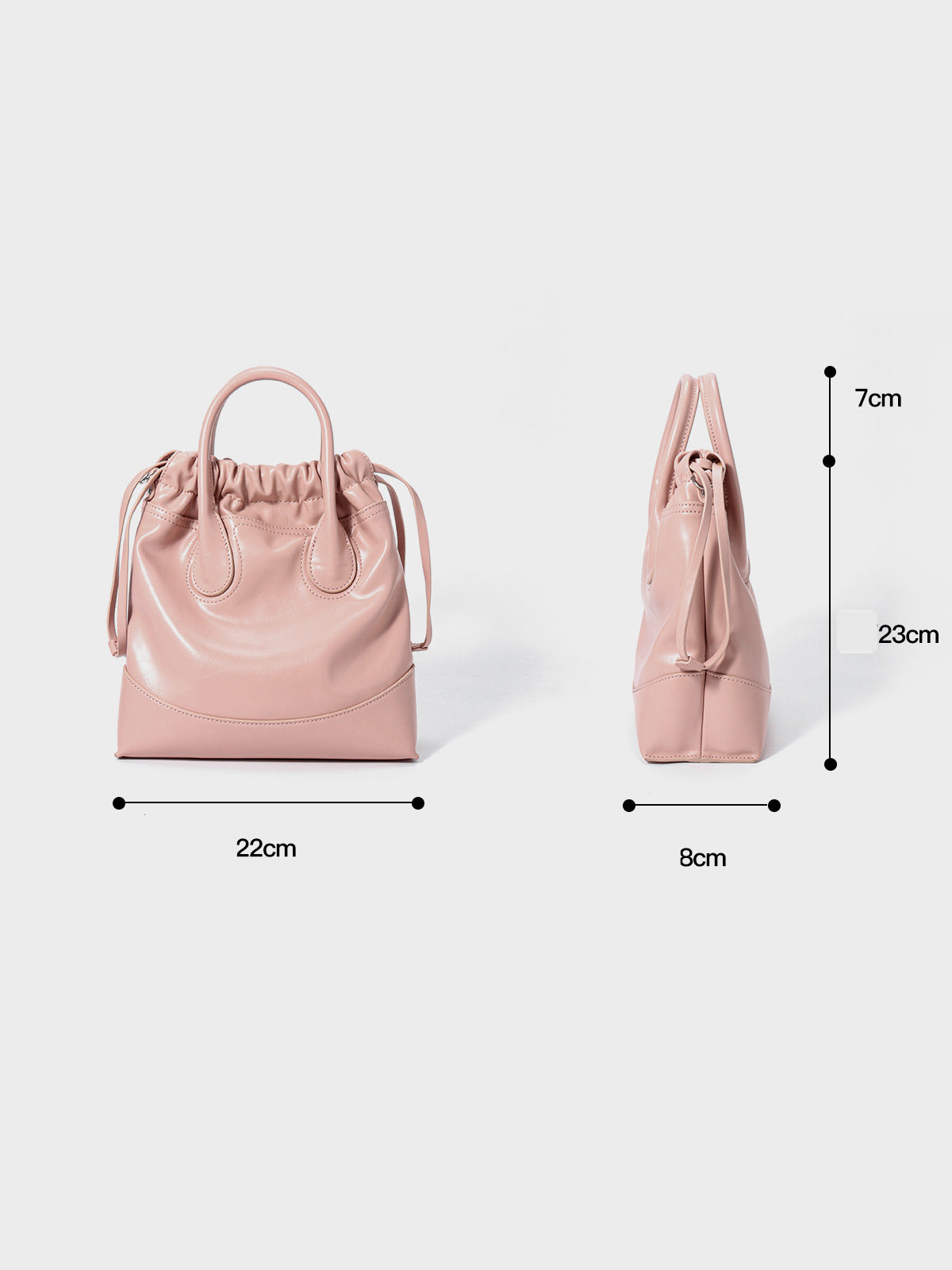 Fashion women's bag bucket bag genuine leather commuter bag high-end versatile shoulder handbag