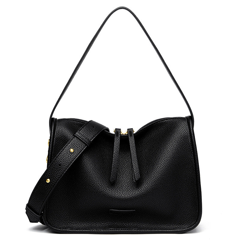 Soft leather high-end niche handbag fashionable casual shoulder messenger bag