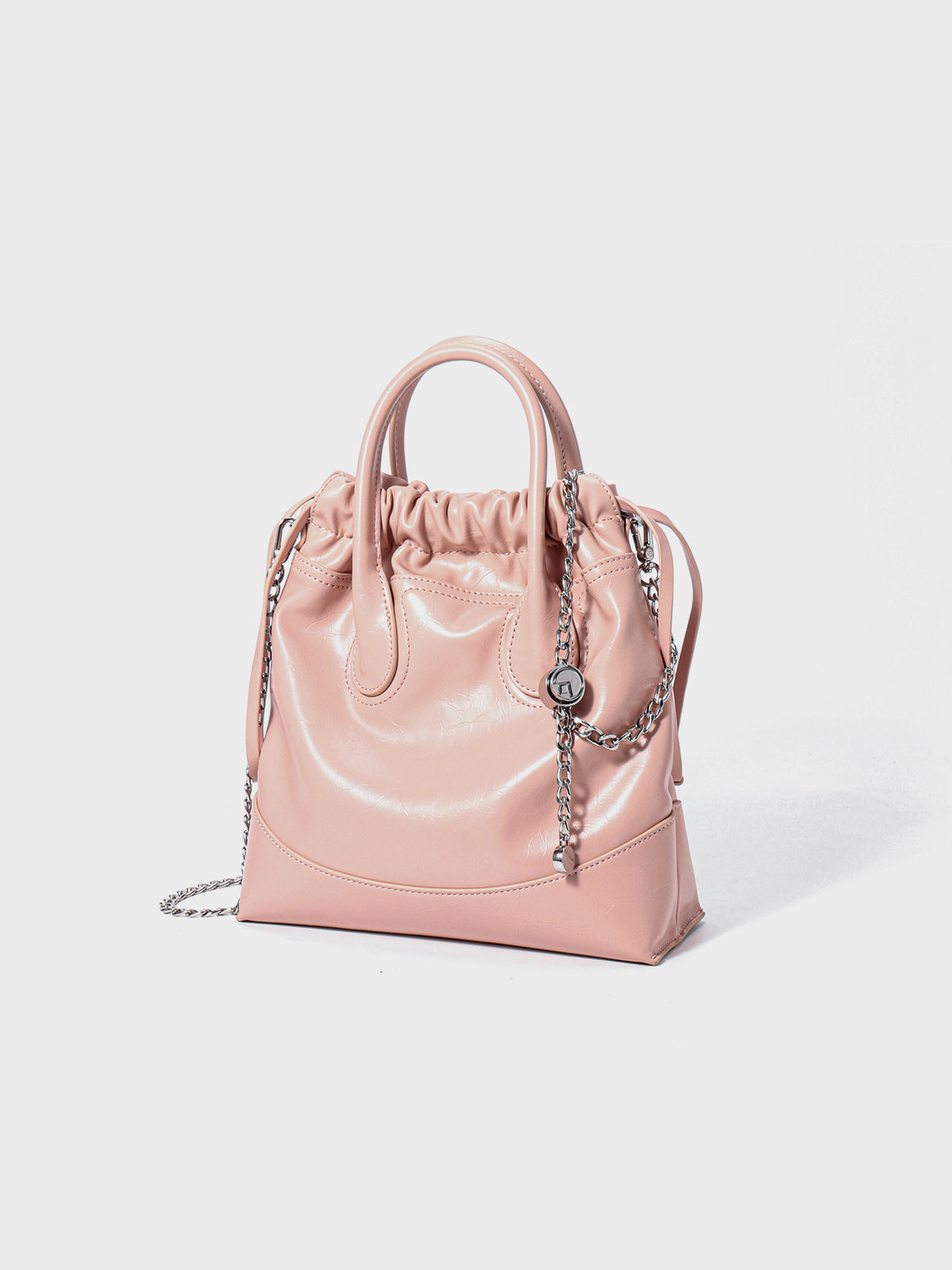 Fashion women's bag bucket bag genuine leather commuter bag high-end versatile shoulder handbag