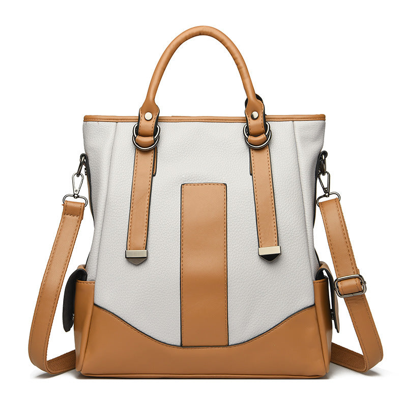 Creative contrast color handbag commuter tote bag shoulder messenger bag