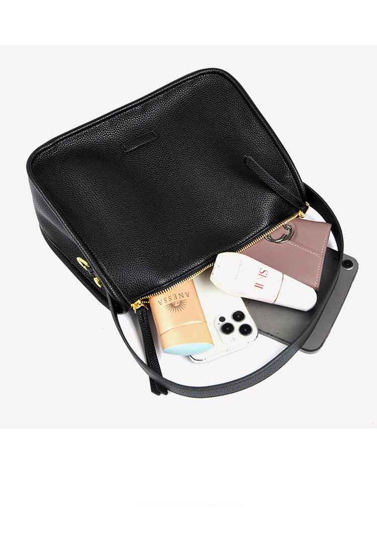 Soft leather high-end niche handbag fashionable casual shoulder messenger bag
