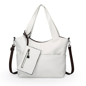Top layer cowhide shoulder messenger bag women's commuter handbag