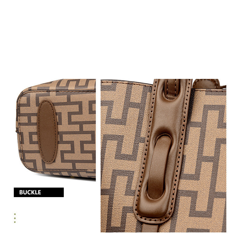 Retro shoulder bag large capacity fashion tote bag simple messenger bag handbag