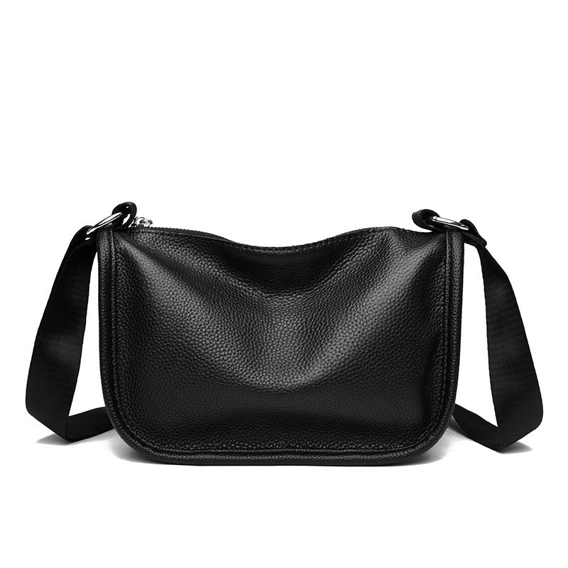 First layer of cowhide dumpling bag women's bag genuine soft leather messenger bag versatile single shoulder saddle bag