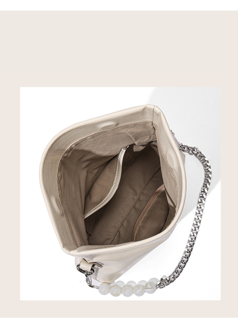 High-end niche design genuine leather women's shoulder messenger bag