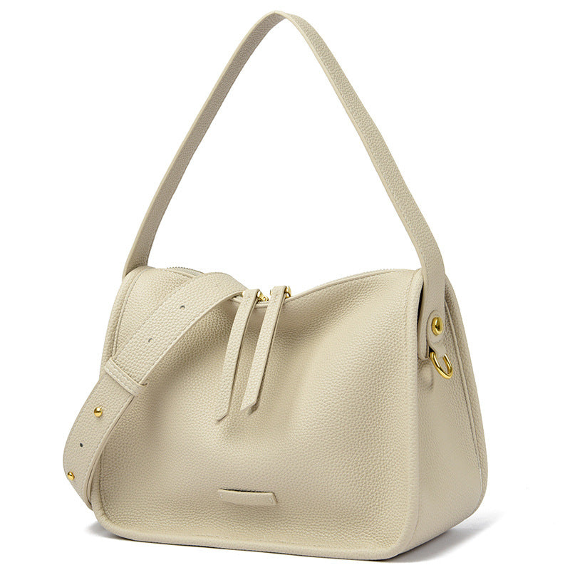 Soft leather high-end niche handbag fashionable casual shoulder messenger bag